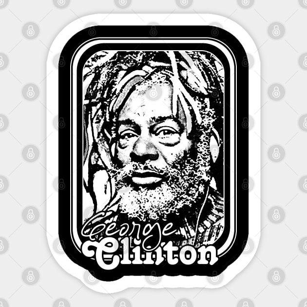 George Clinton /// Retro 70s Music Fan Design Sticker by DankFutura